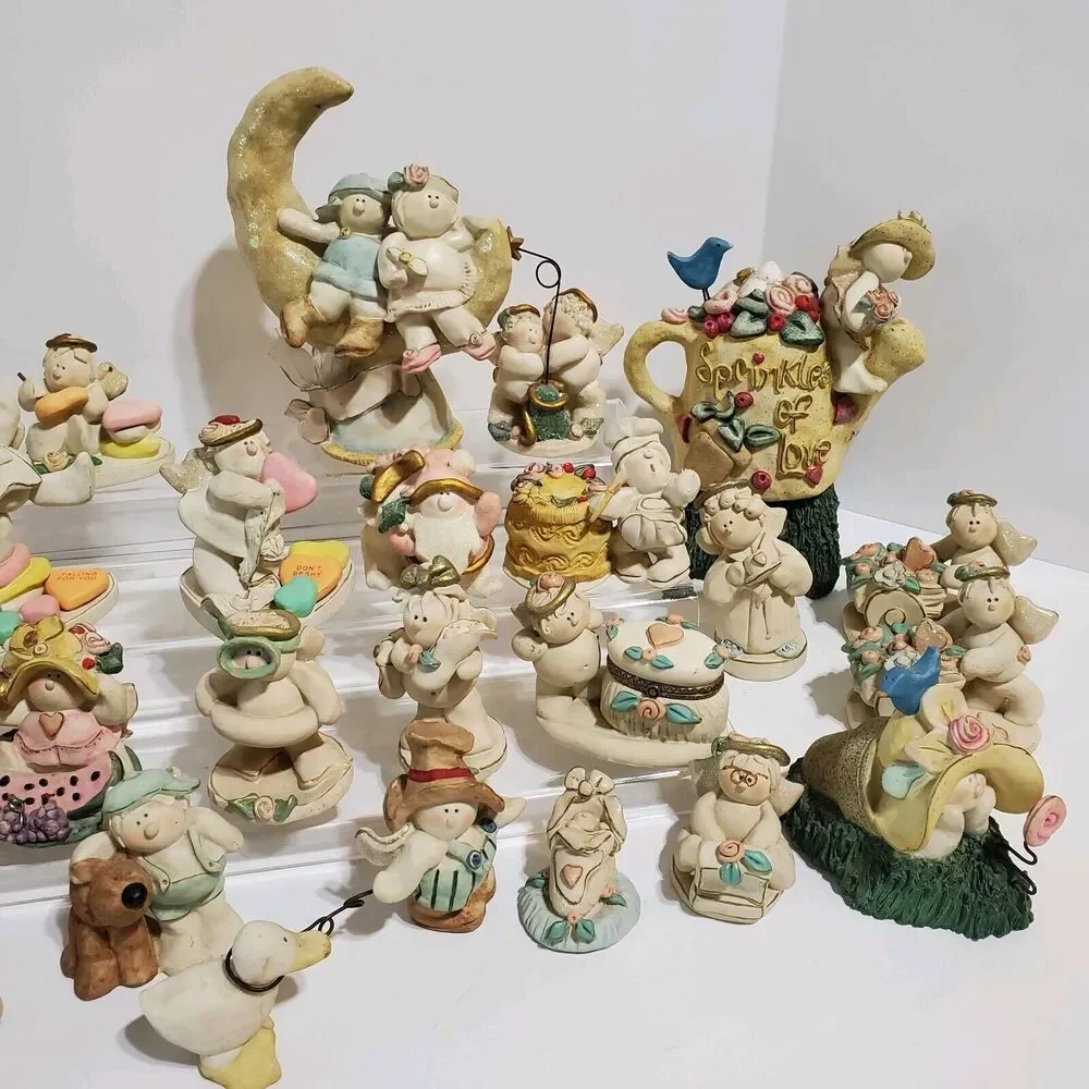 Vtg 90s Nancye‎ Williams Sprinkles Angel Love is All Around Figurine Farmer Duck